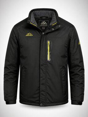 Men's Black Insulated Outdoor Sport Jacket - S